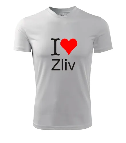 Bílé tričko I love Zliv