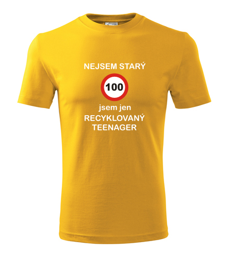 Žluté tričko jsem recyklovaný teenager 100