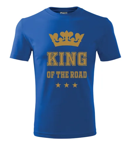 Modré tričko King of the road zlaté