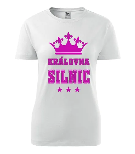 Bílé dámské tričko královna silnic