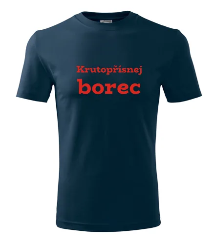Tmavě modré tričko Krutopřísnej borec