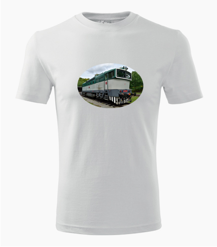 Tričko s lokomotivou 750 Brejlovec 2 - Dárek pro železničáře