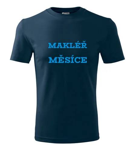 Tmavě modré tričko makléř měsíce