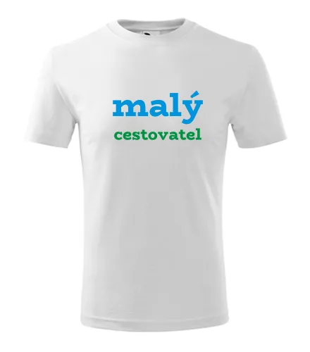 Bílé dětské tričko malý cestovatel