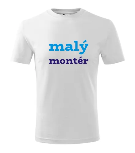 Bílé dětské tričko malý montér