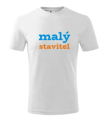 Bílé dětské tričko malý stavitel