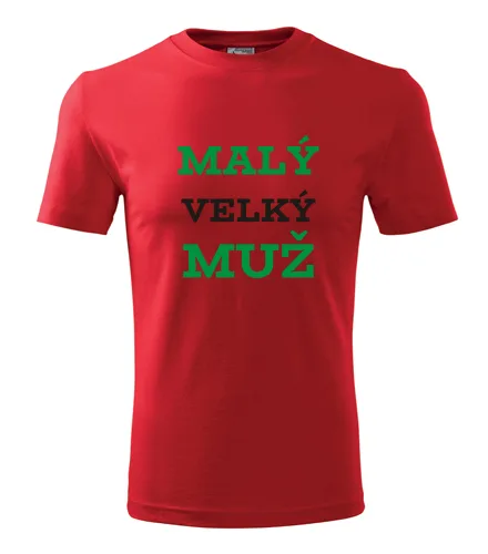 Červené tričko malý velký muž
