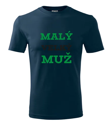 Tmavě modré tričko malý velký muž