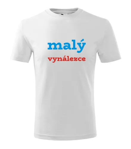 Bílé dětské tričko malý vynálezce
