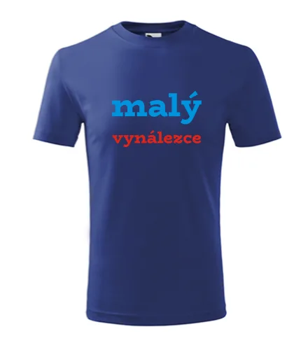 Modré dětské tričko malý vynálezce