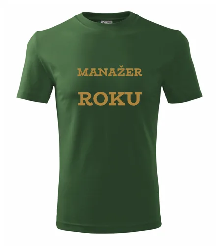 Lahvově zelené tričko manažer roku