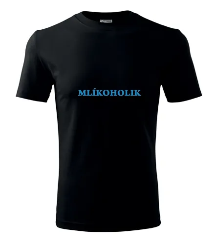 Černé tričko Mlíkoholik