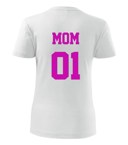 Bílé dámské tričko mom