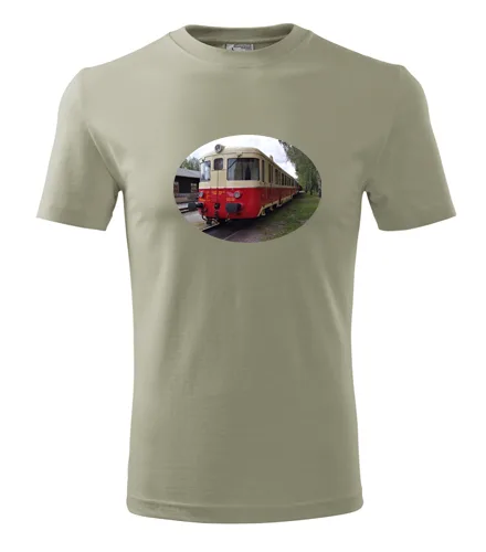 trička s potiskem Khaki tričko s motorovým vozem 820-056-0 