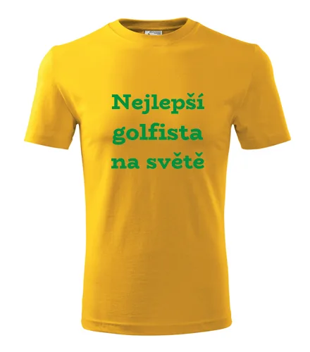 Žluté tričko nejlepší golfista na světě