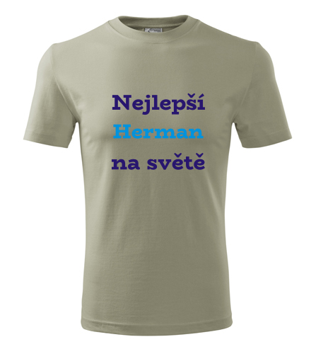 Khaki tričko nejlepší Herman na světě