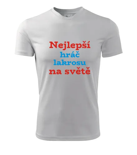 Bílé tričko nejlepší hráč lakrosu na světě