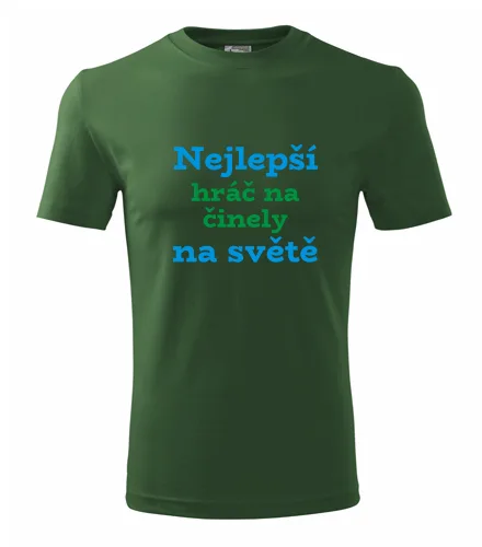 Lahvově zelené tričko nejlepší hráč na činely na světě