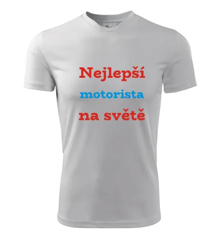 Bílé tričko nejlepší motorista na světě