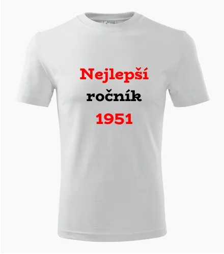 Bílé tričko Nejlepší ročník 1951