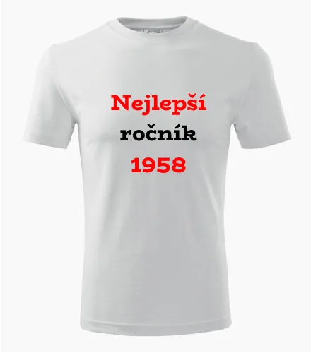 Bílé tričko Nejlepší ročník 1958