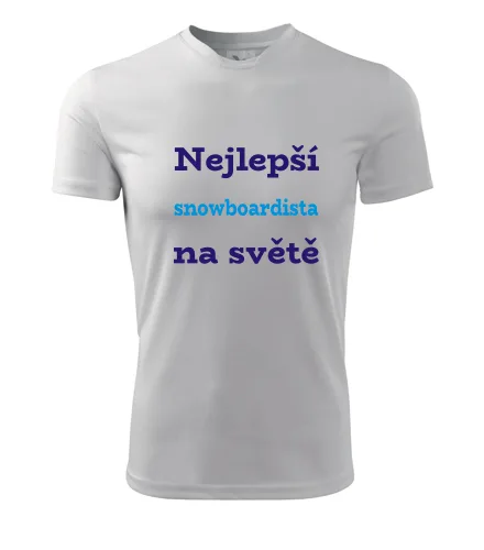 Bílé tričko nejlepší snowboardista na světě