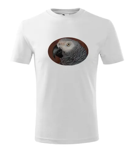 Bílé dětské tričko s papouškem 6