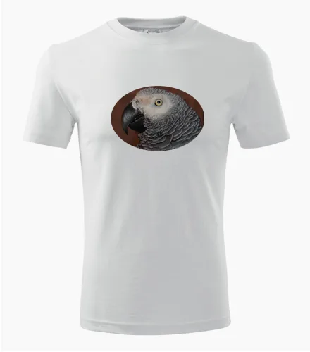 Bílé tričko s papouškem 6