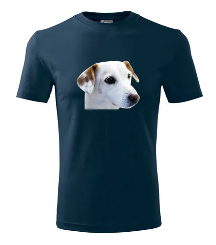 Tmavě modré tričko se psem 1