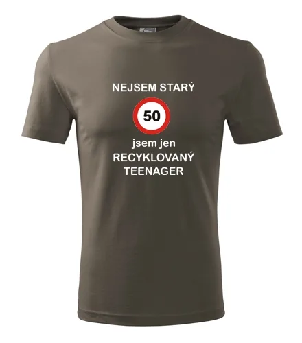 trička s potiskem Army tričko recyklovaný teenager 50 