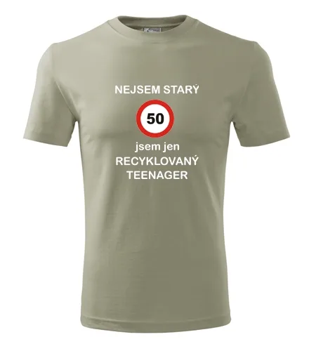 trička s potiskem Khaki tričko recyklovaný teenager 50 