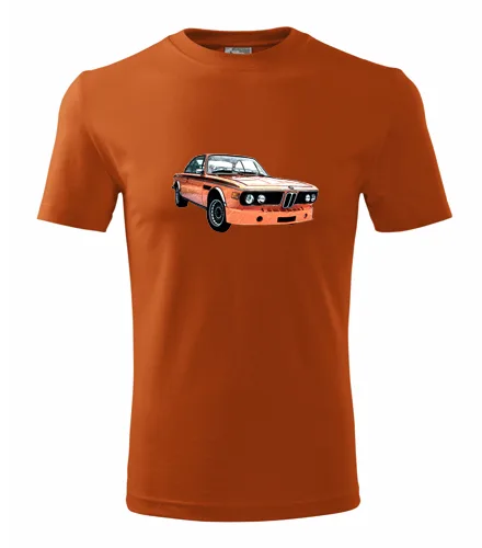trička s potiskem Oranžové tričko s kresbou BMW 30 CSL 