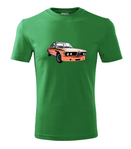 trička s potiskem Zelené tričko s kresbou BMW 30 CSL 