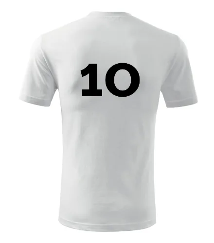 Bílé tričko s číslem 10