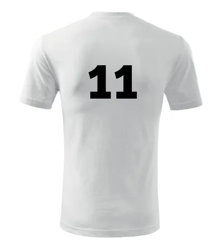 Bílé tričko s číslem 11