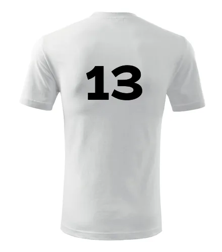 Bílé tričko s číslem 13