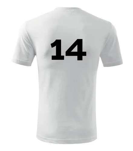 Bílé tričko s číslem 14