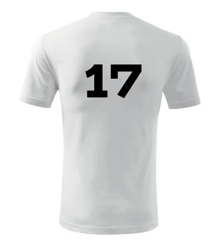 Bílé tričko s číslem 17