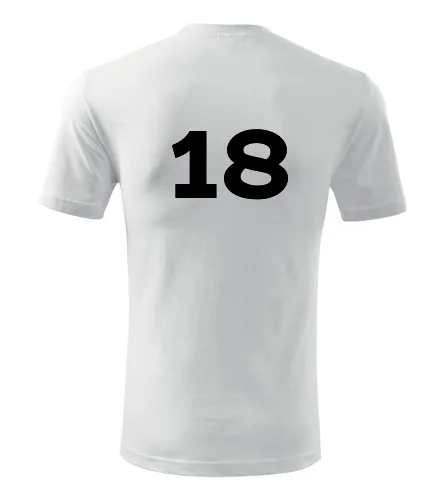 Bílé tričko s číslem 18