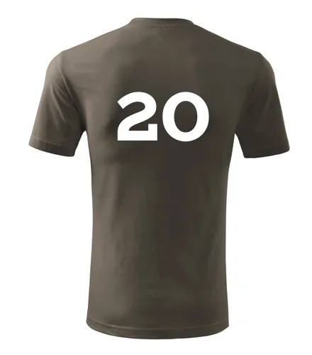 trička s potiskem Army tričko s číslem 20 