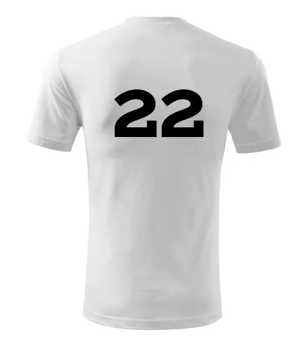 Bílé tričko s číslem 22