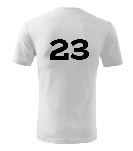 Bílé tričko s číslem 23