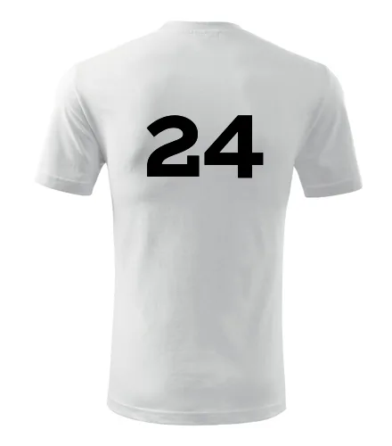 Bílé tričko s číslem 24