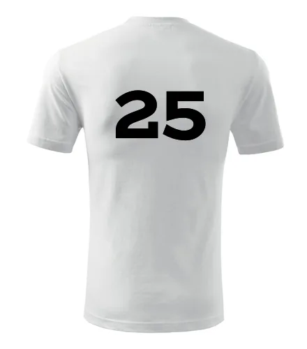 Bílé tričko s číslem 25