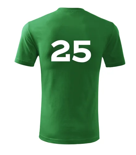 Zelené tričko s číslem 25