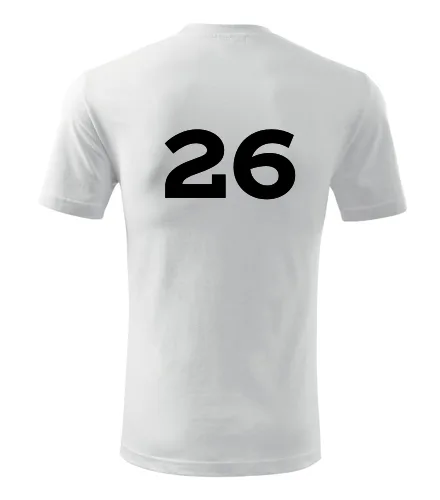 Bílé tričko s číslem 26