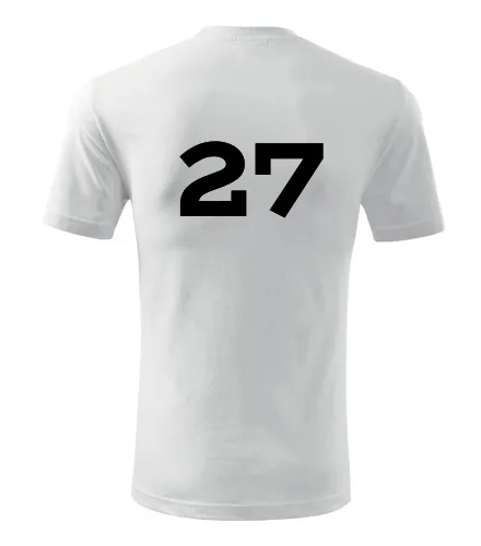 Bílé tričko s číslem 27