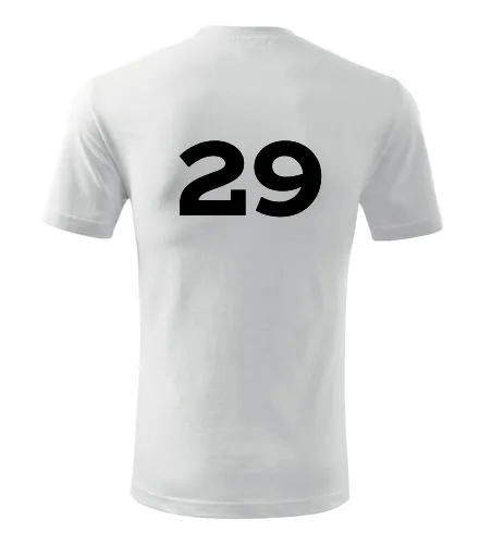 Bílé tričko s číslem 29