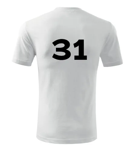 Bílé tričko s číslem 31