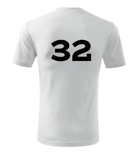 Bílé tričko s číslem 32